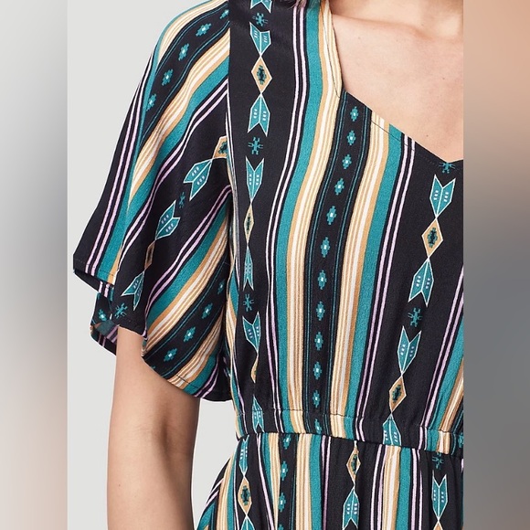 Wrangler Retro ladies hi lo aztec striped dress size large NWT - Picture 3 of 10